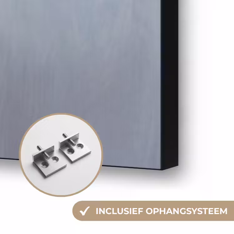 Bloemen - Vrouw - Wit Textielframe zwart klein -USP_ophangsysteemNL
