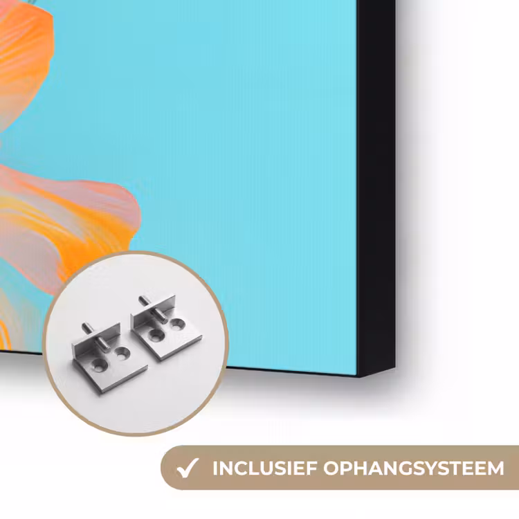 Bloemen - Vrouw - Zonnebril - Blauw Textielframe zwart klein -USP_ophangsysteemNL