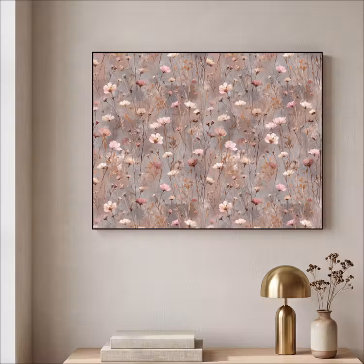 Bloemen - Wild - Pastel Textielframe zwart klein 947 -sfeer2