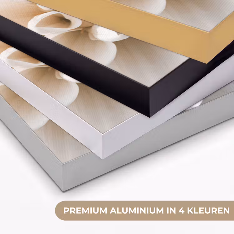 Bloemen - Wit - Natuur Textielframe zwart klein -USP_kleurenNL