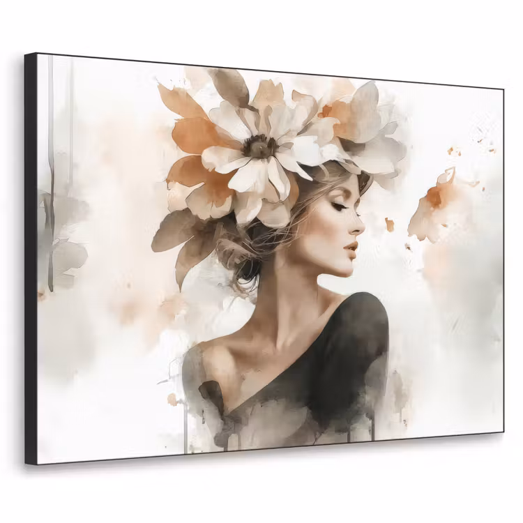 Bloesem - Portret - Gezicht Textielframe - compleet frame klein -3d