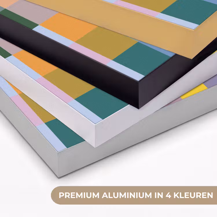 Blokken - Vierkant - Patroon - Gekleurd Textielframe zwart klein -USP_kleurenNL
