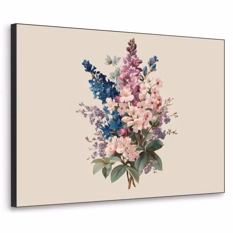 Boeket - Beige - Harmonieus - Subtiel Textielframe - compleet frame klein -3d