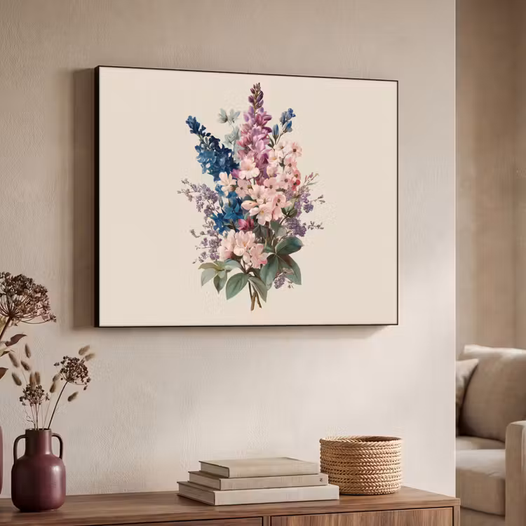 Boeket - Beige - Harmonieus - Subtiel Textielframe - compleet frame klein -sfeer3