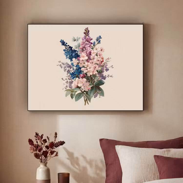 Boeket - Beige - Harmonieus - Subtiel Textielframe - compleet frame klein -sfeer1
