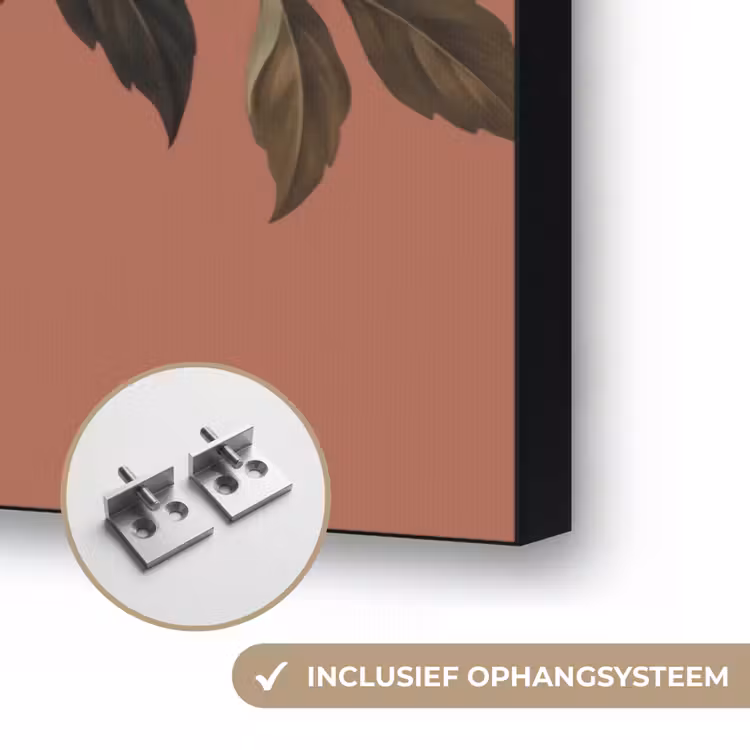 Boeket - Retro - Kleurrijk Textielframe zwart klein -USP_ophangsysteemNL