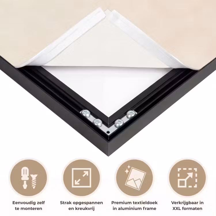 Bogen - Beige - Vormen Textielframe zwart klein -USP_feed_closeupNL
