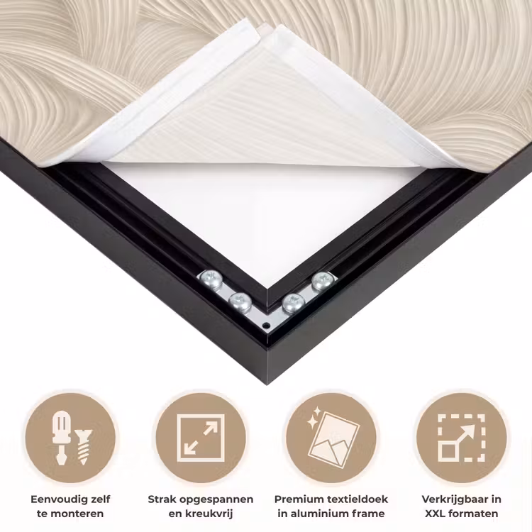 Bogen - Patroon - Beige Textielframe zwart klein 947 -USP_feed_closeupNL