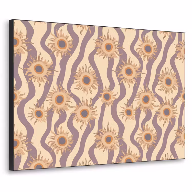 Bohemian - Vibe - Lavendelpaars Textielframe zwart klein 947 -3d