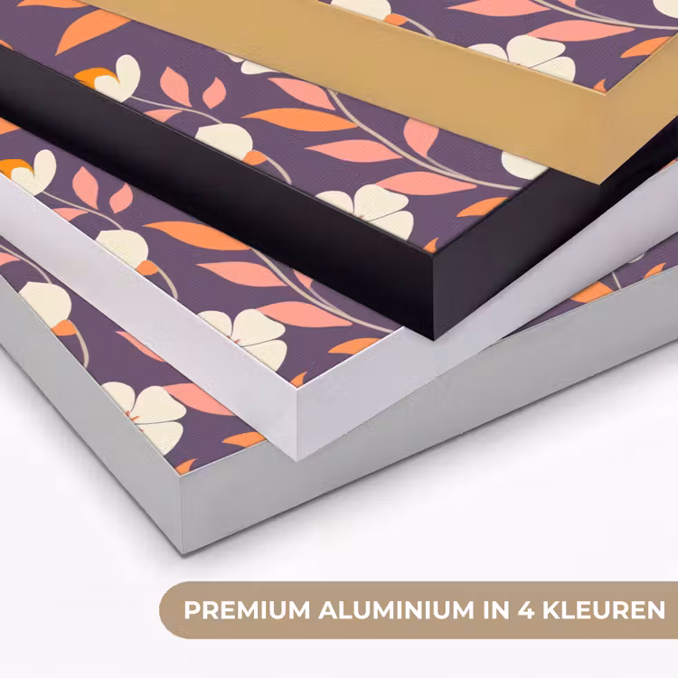 Boho - Vintage - Paars Textielframe zwart klein 947 -USP_kleurenNL