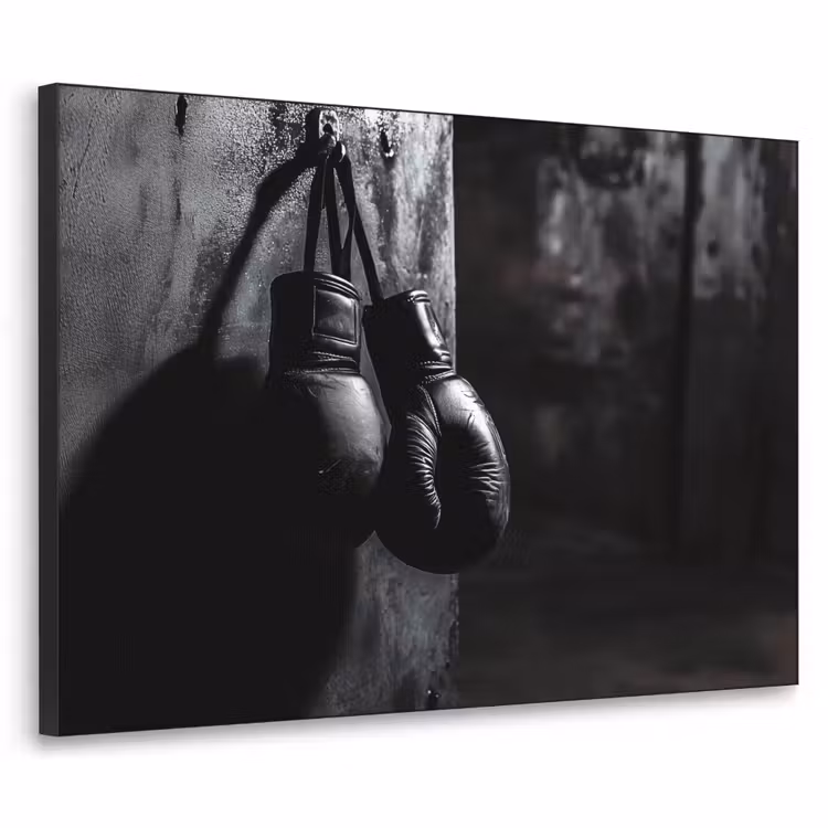 Bokshandschoenen - Muur - Duister - Zwart Textielframe - compleet frame klein -3d