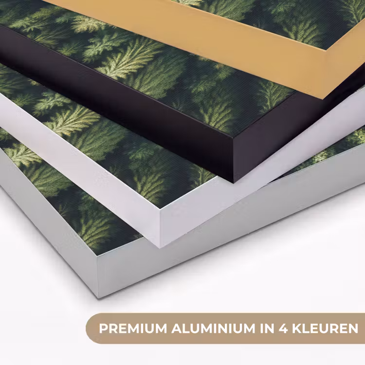Bomen - Naaldwoud - Structuur Textielframe zwart klein -USP_kleurenNL