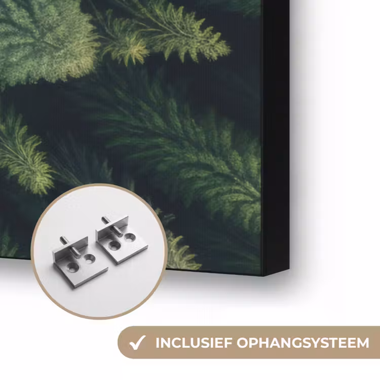 Bomen - Naaldwoud - Structuur Textielframe zwart klein -USP_ophangsysteemNL