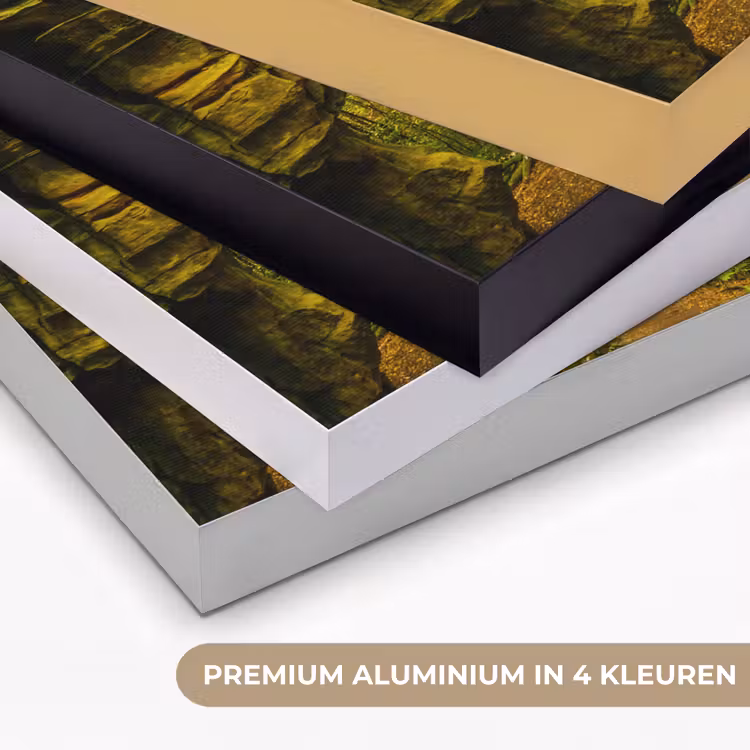 Bomen - Steen - Bos - Natuur - Planten Textielframe zwart klein -USP_kleurenNL