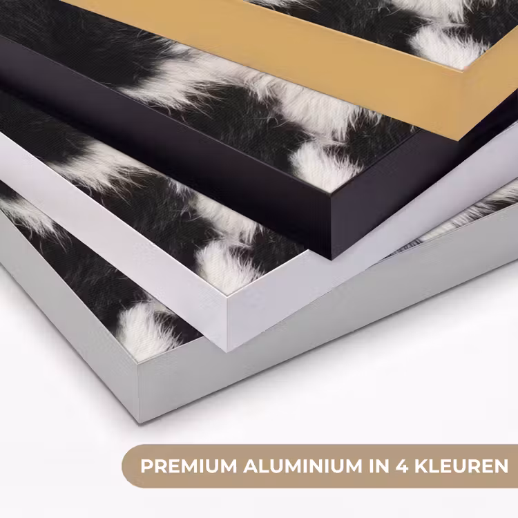 Bont - Textuur - Zwart - Wit Textielframe zwart klein -USP_kleurenNL