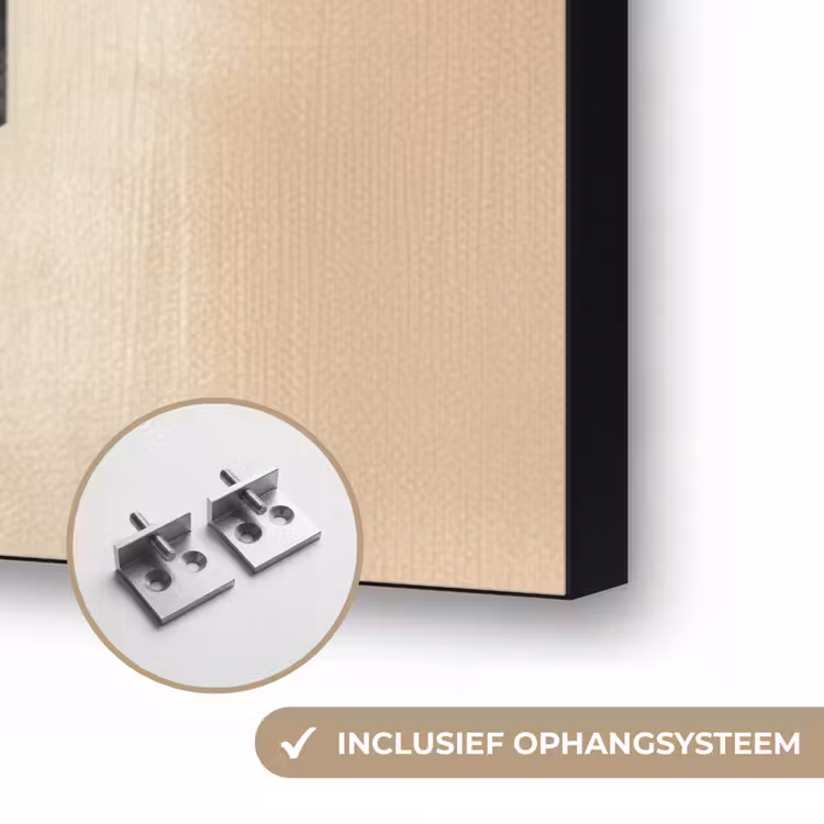 Boog -  Strepen - Minimalistisch - Zwart Textielframe zwart klein -USP_ophangsysteemNL