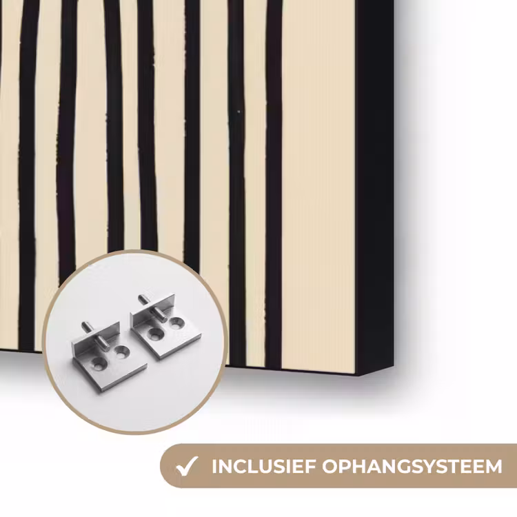 Boogvormen - Zwart - Strak Textielframe zwart klein -USP_ophangsysteemNL