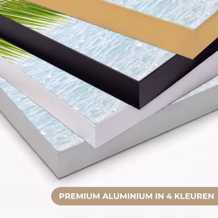 Boom - Bladeren - Water - Tropisch - Groen Textielframe zwart klein -USP_kleurenNL