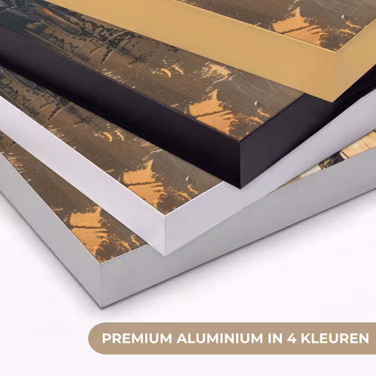 Boom - Goud - Landschap - Verf Textielframe zwart klein -USP_kleurenNL