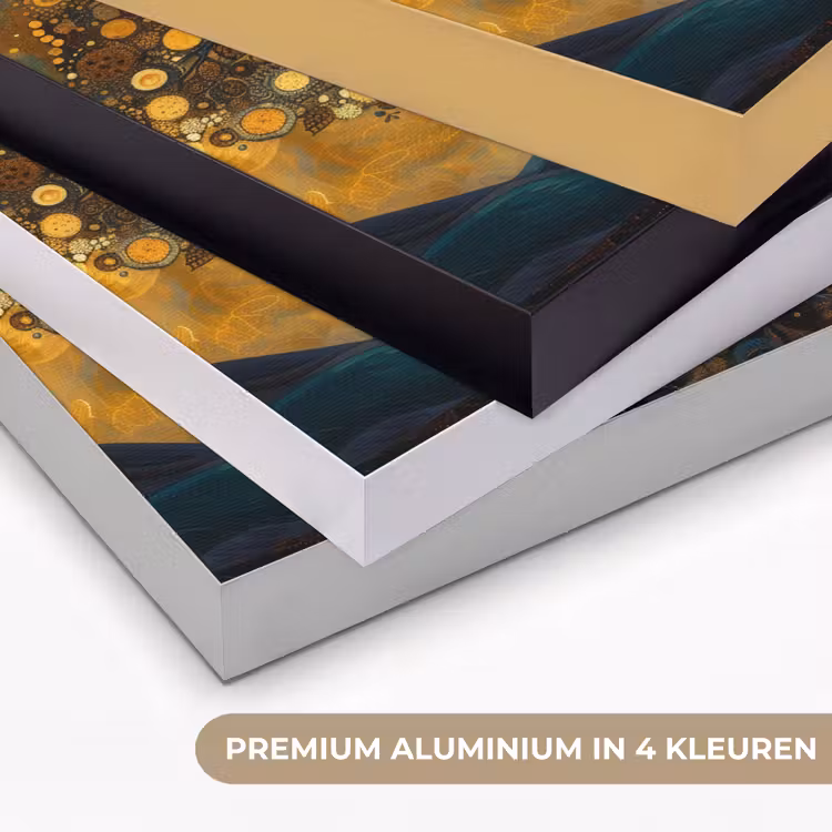 Boom - Industrieel - Abstract - Geel Textielframe zwart klein -USP_kleurenNL