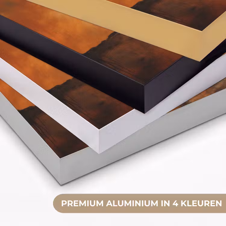 Boom - Landschap - Oranje Textielframe zwart klein -USP_kleurenNL