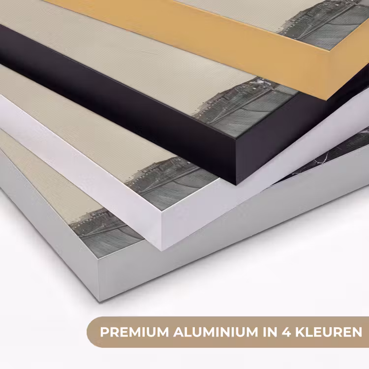 Boom - Zon - Modern - Landschap Textielframe zwart klein -USP_kleurenNL