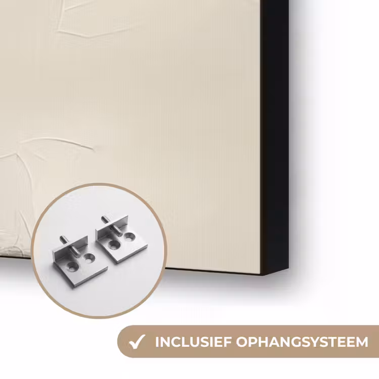 Boom - Zon - Modern - Landschap Textielframe zwart klein -USP_ophangsysteemNL
