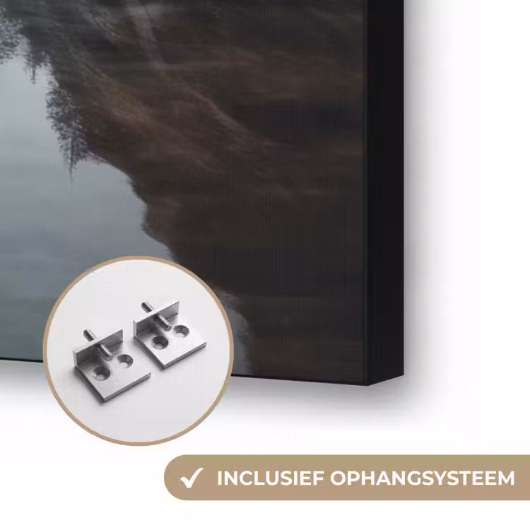 Boot - Bergen - Natuur - Water Textielframe zwart klein -USP_ophangsysteemNL