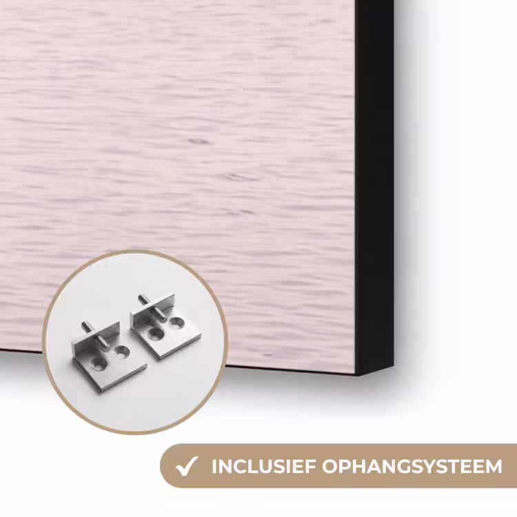 Boot - Zeil - Water - Tropisch - Natuur Textielframe zwart klein -USP_ophangsysteemNL
