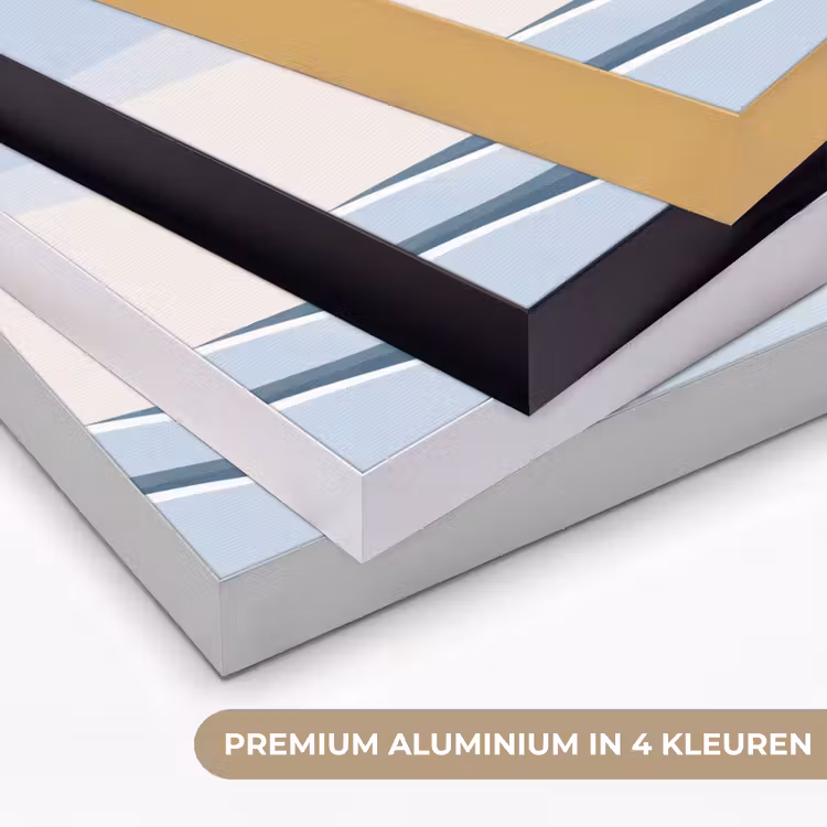 Boot - Zeil - Zee - Modern - Beige Textielframe zwart klein -USP_kleurenNL