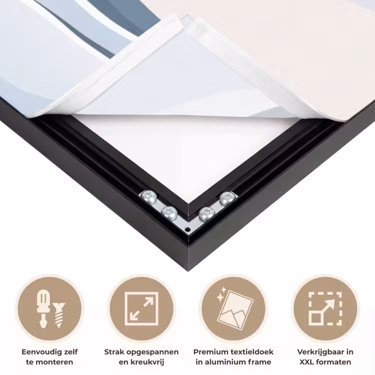 Boot - Zeil - Zee - Modern - Beige Textielframe zwart klein -USP_feed_closeupNL