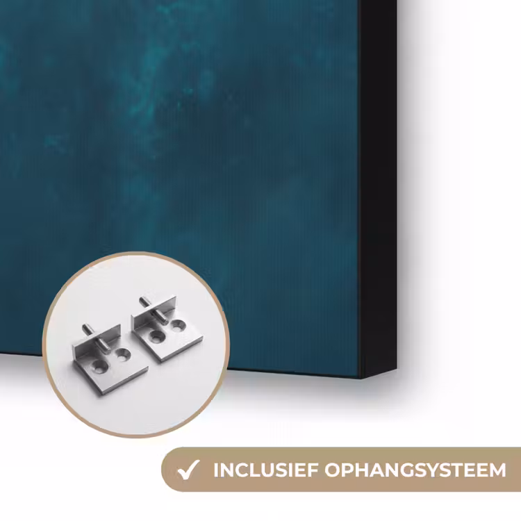 Bootje - Water - Blauw Textielframe zwart klein -USP_ophangsysteemNL