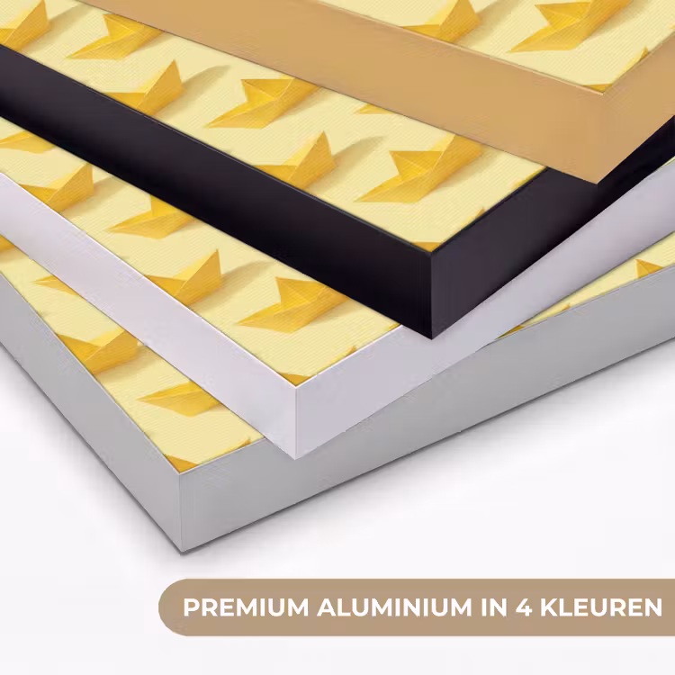 Bootjes - Origami - Creatief - Geel Textielframe zwart klein 947 -USP_kleurenNL