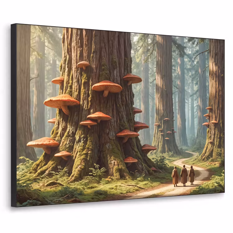 Art frame - Bos - Bomen - Natuur - Bos - Bomen - Natuur Textielframe zwart klein