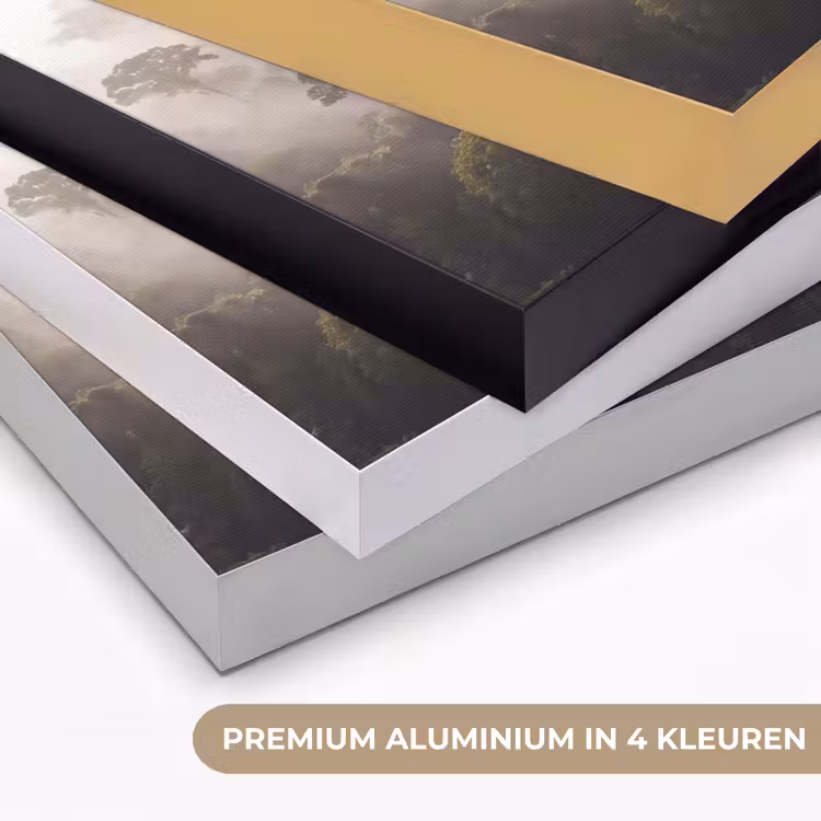 Bos - Mist - Natuur - Groen Textielframe zwart klein -USP_kleurenNL