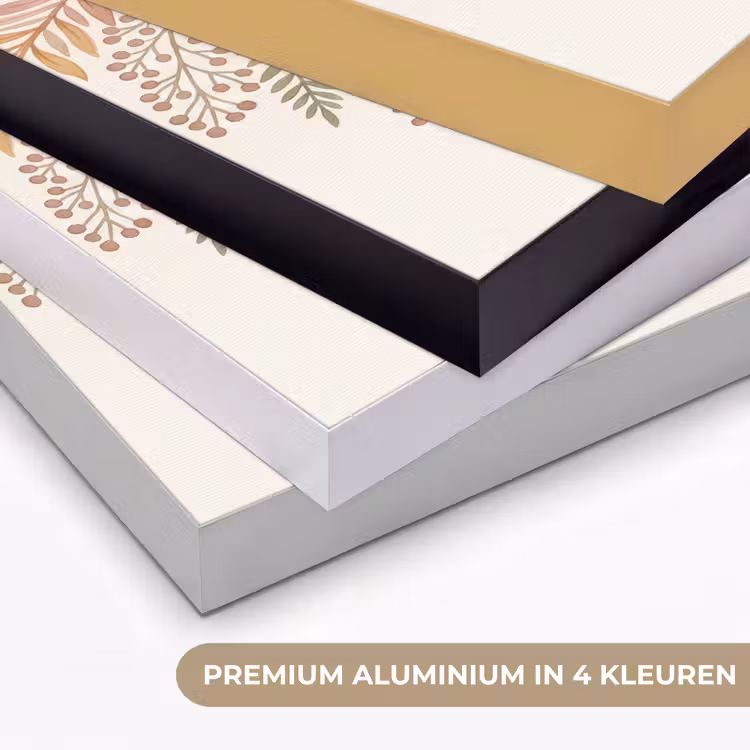 Botanisch - Aquarel - Kleurrijk Textielframe zwart klein -USP_kleurenNL
