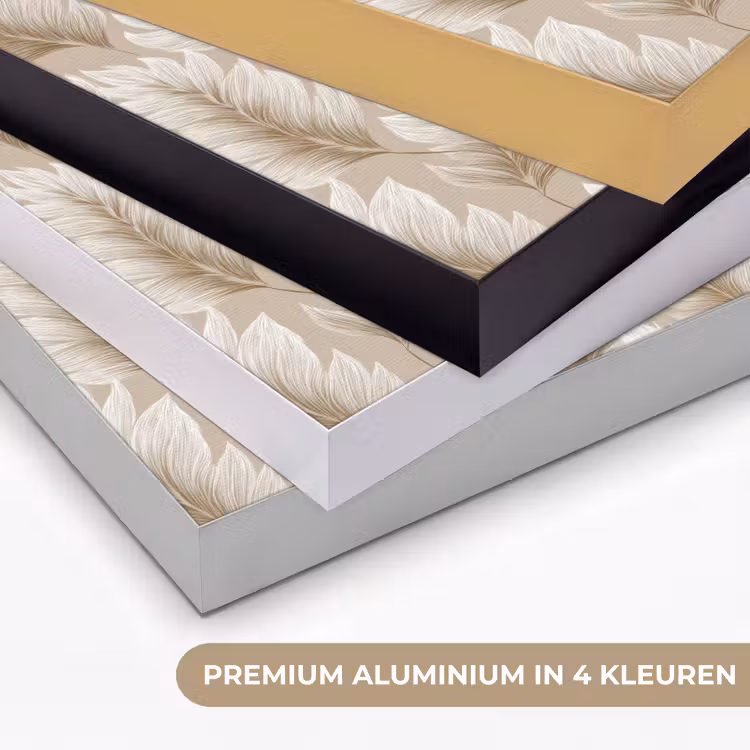 Botanisch - Patroon - Beige Textielframe zwart klein 947 -USP_kleurenNL