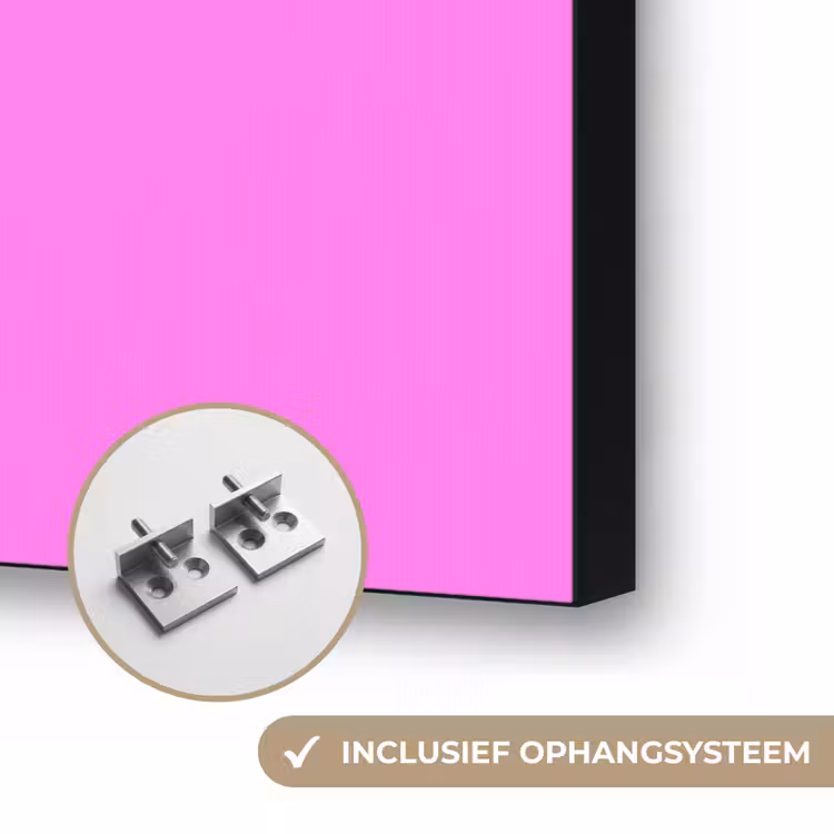 Bright - Orchid - Roze Textielframe zwart klein 947 -USP_ophangsysteemNL