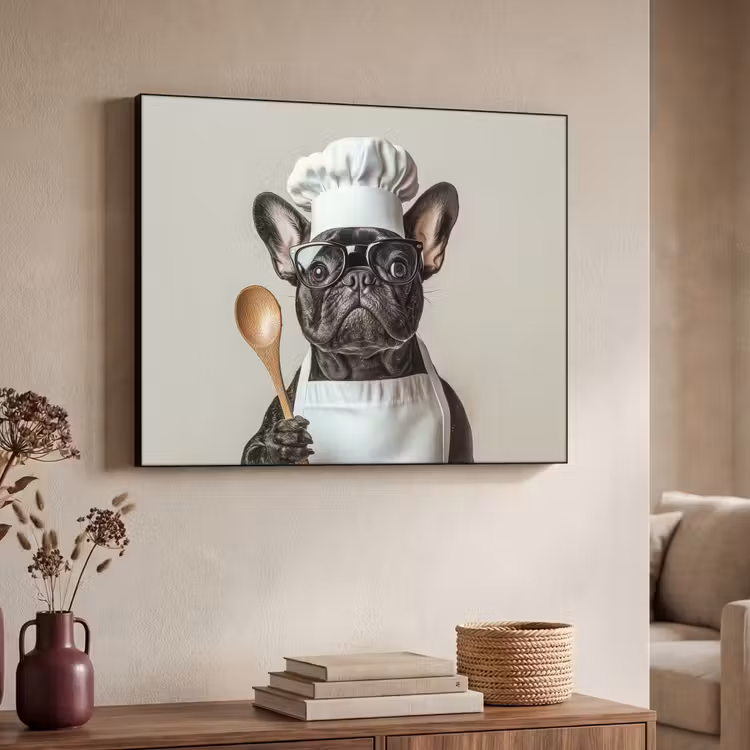 Bril - Hond - Kok Textielframe - compleet frame klein -sfeer3