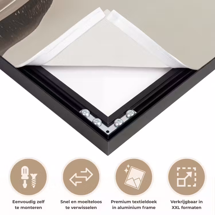 Bril - Hond - Kok Textielframe zwart klein -USP_closeupNL