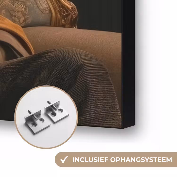 Bril - Leeuw - Bank - Hoed Textielframe zwart klein -USP_ophangsysteemNL