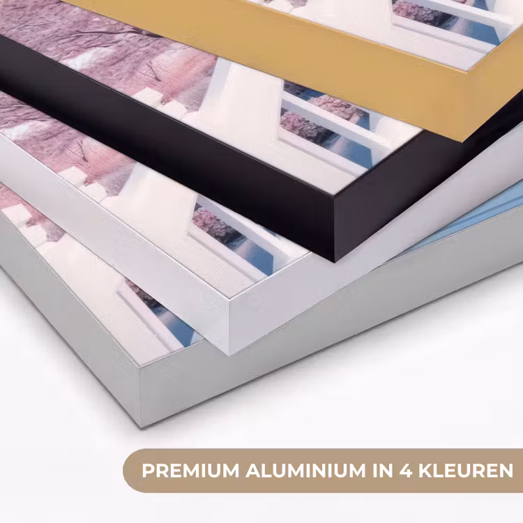 Brug - Kersenbomen - Wit Textielframe zwart klein -USP_kleurenNL
