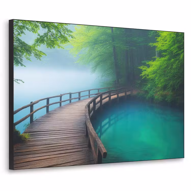 Brug - Water - Rivier - Bos Textielframe - compleet frame klein -3d