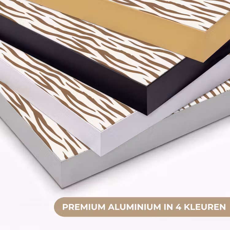 Bruin - Patroon - Zebra Textielframe zwart klein 947 -USP_kleurenNL