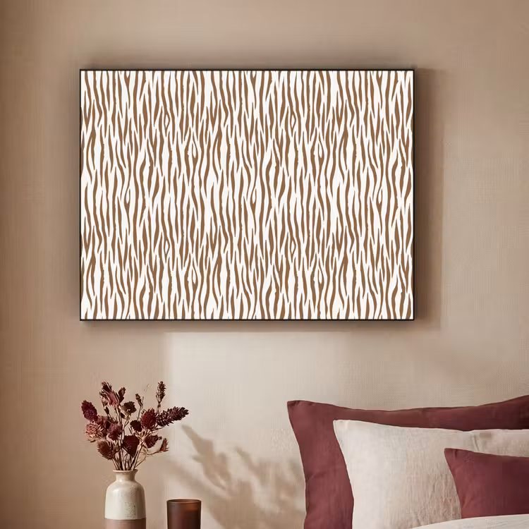 Bruin - Patroon - Zebra Textielframe - compleet frame klein 947 -sfeer1