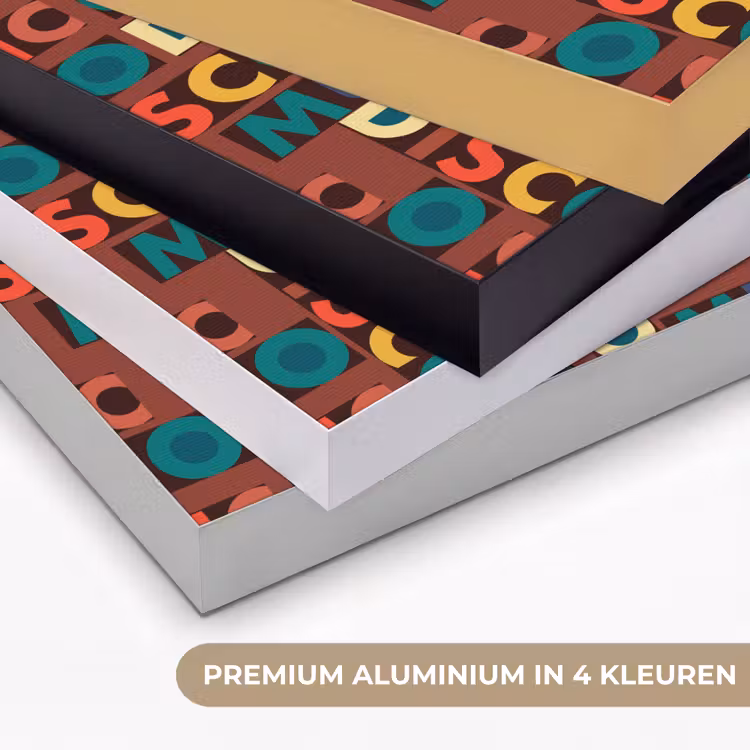 Bruin - Retro - Disco - Patroon Textielframe zwart klein 947 -USP_kleurenNL