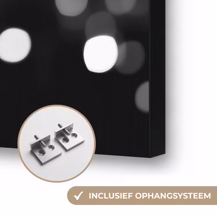 Bubbels - Proosten - Champagneglazen - Stadslichten Textielframe zwart klein -USP_ophangsysteemNL