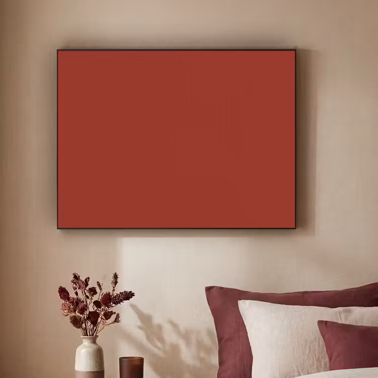 Burnt - Copper - Rood Textielframe zwart klein 947 -sfeer1