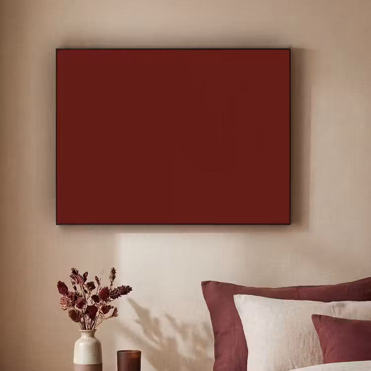 Burnt - Mahogany - Rood Textielframe zwart klein 947 -sfeer1