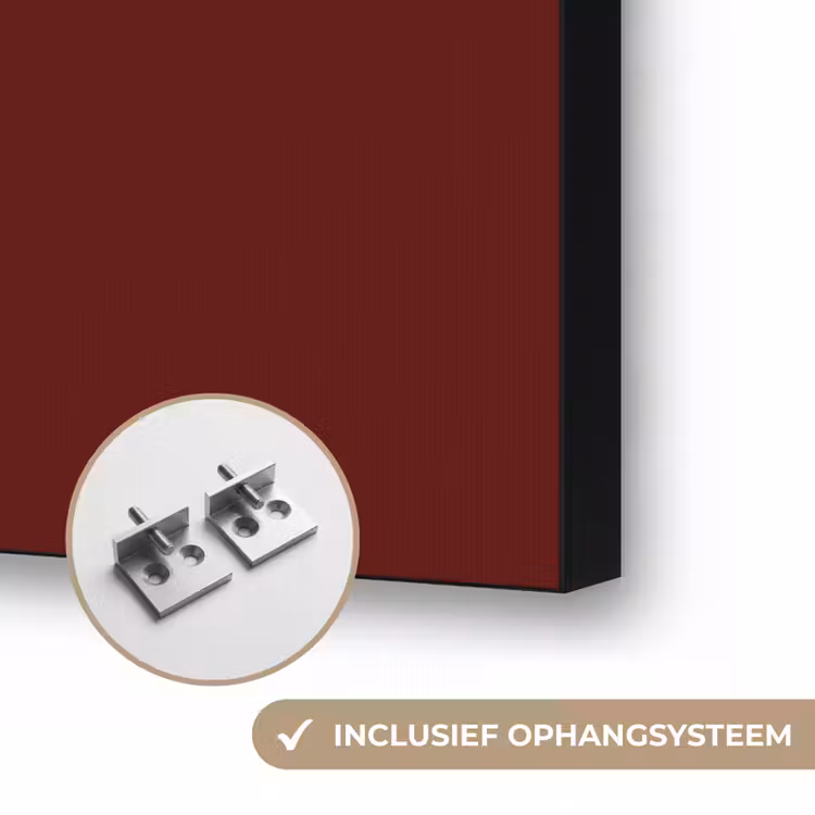 Burnt - Mahogany - Rood Textielframe zwart klein 947 -USP_ophangsysteemNL